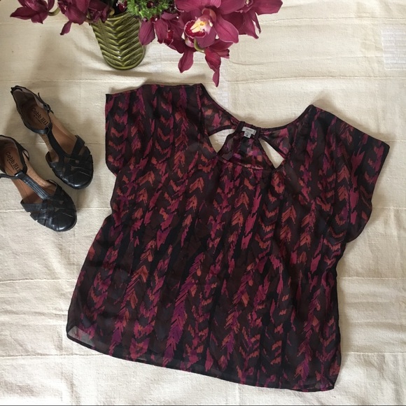 Urban Outfitters Tops - Ecote UO chiffon top semi open back magenta sz M